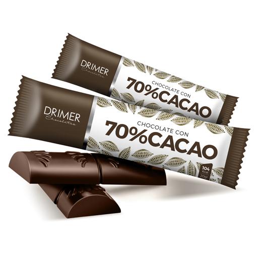 Barra de chocolate 70 cacao